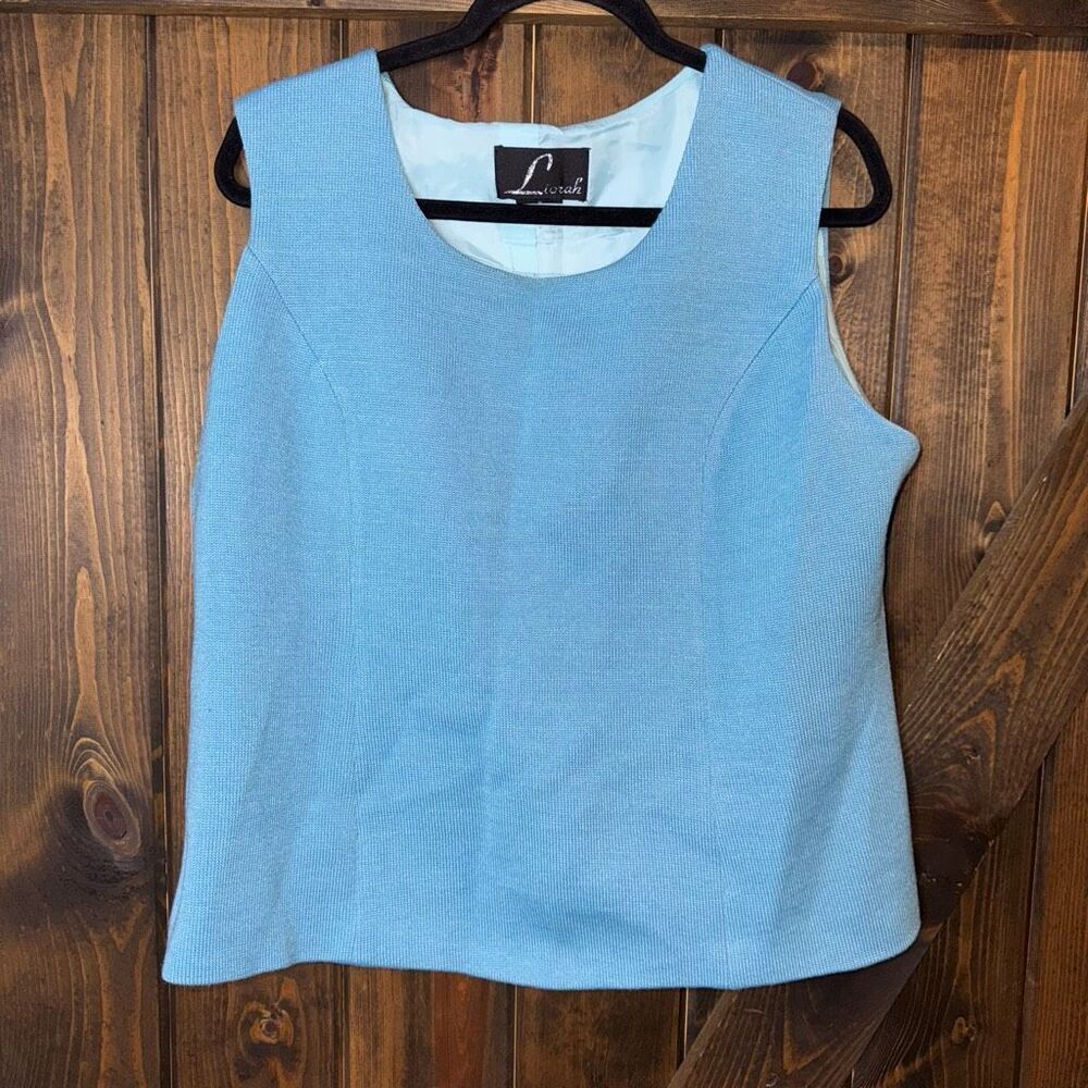 Liorah Knits Sleeveless Top Lined Side‎ Zip Top